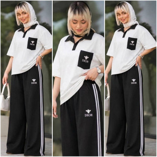 ست تیشرت شلوار DIOR قشنگ 🤩 a کد #۲۳۴۰۳💛